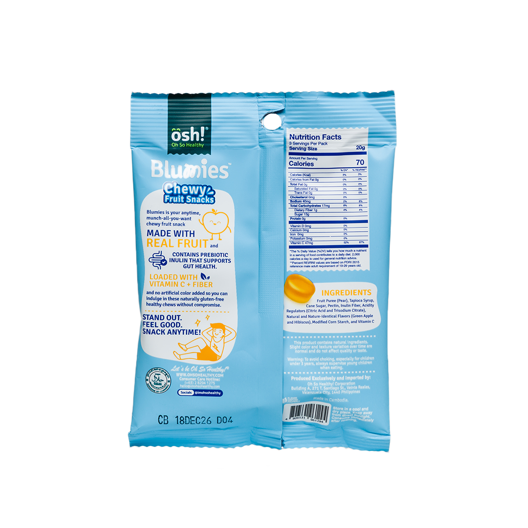 Blumies Chewy Fruit Snacks Revitalizing Apple & Hibiscus 60g