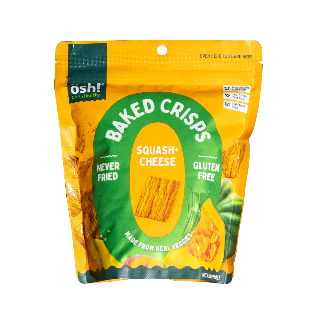 OSH! Squash Cheese Veggie Crisps 50g Pack of 3