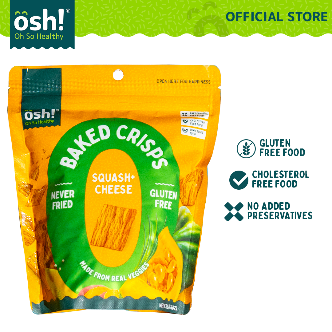 OSH! Squash Cheese Veggie Crisps 50g Pack of 3