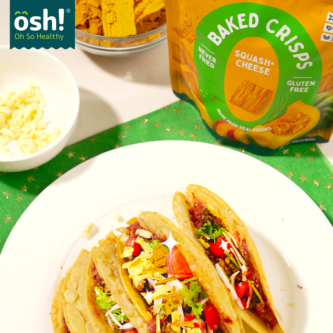 OSH! Squash Cheese Veggie Crisps 50g Pack of 3