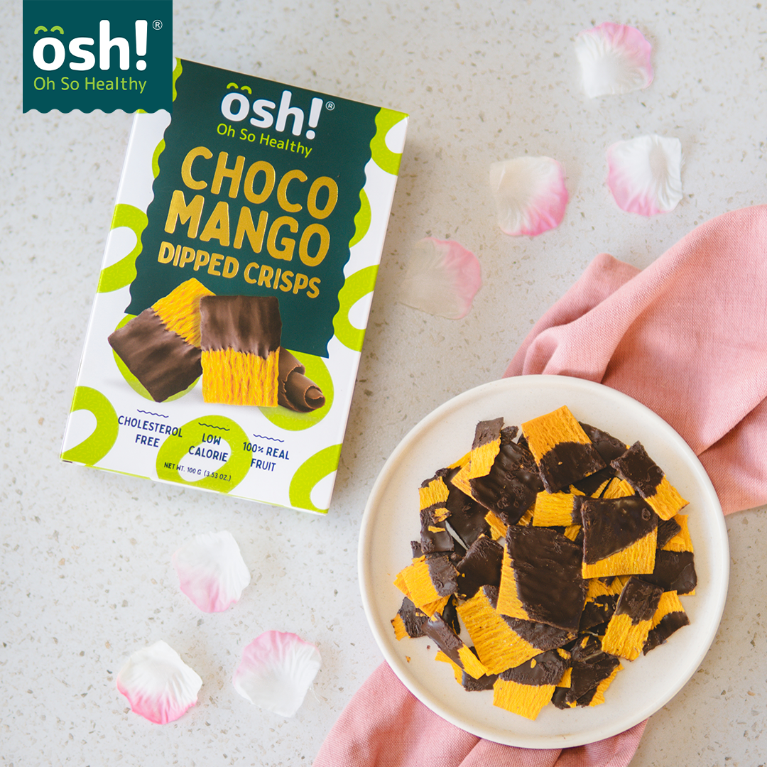 OSH! Choco Dipped Mango Fruit Crisps 100g Pack of 3 Sweet Holiday