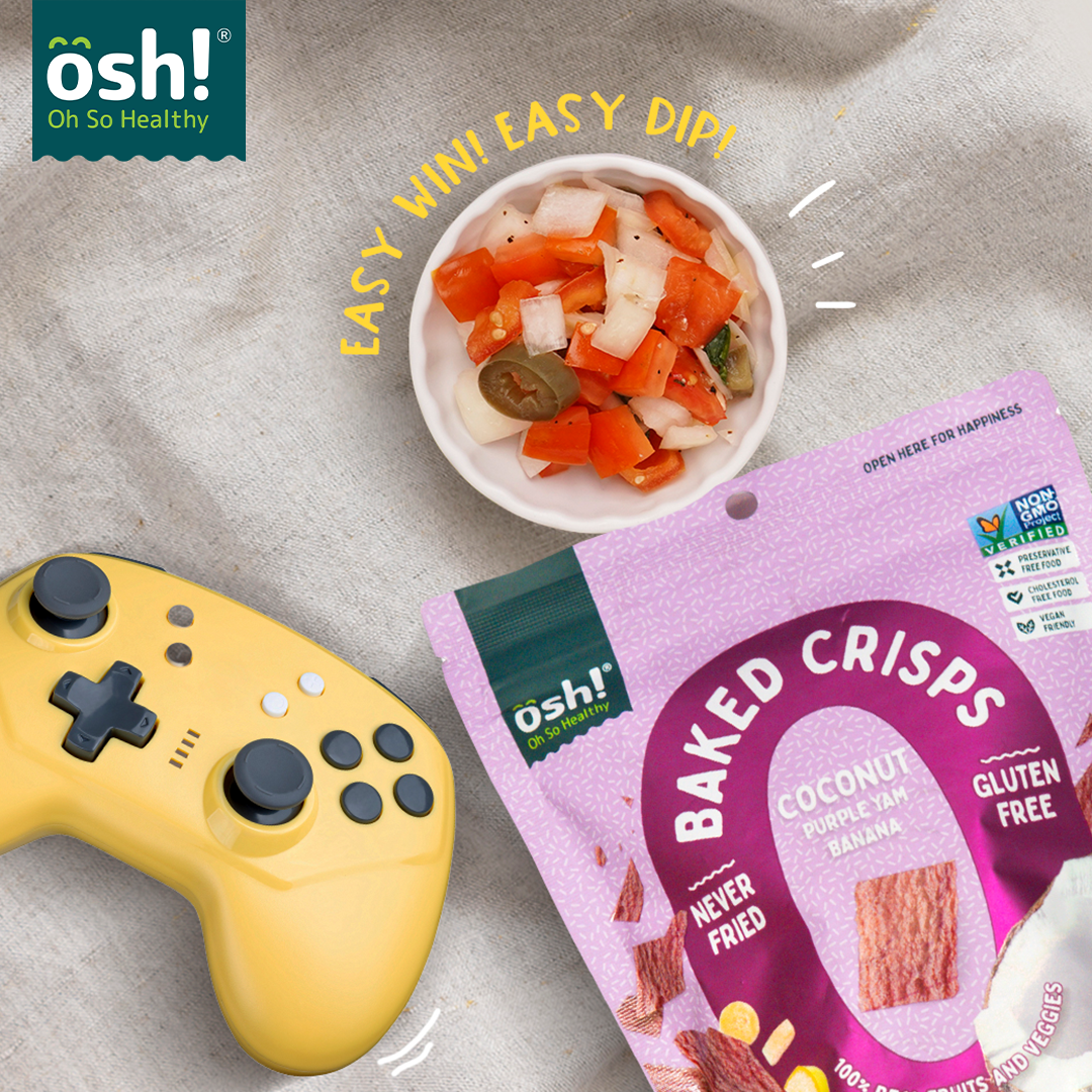OSH! Coconut Purple Yam Fruit Crisps 40g Pack of 3