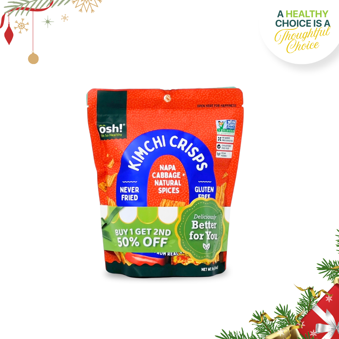 OSH! Savory Crisps Kimchi 50g + Fruit Crisps Guava 40g (50%) Bundle