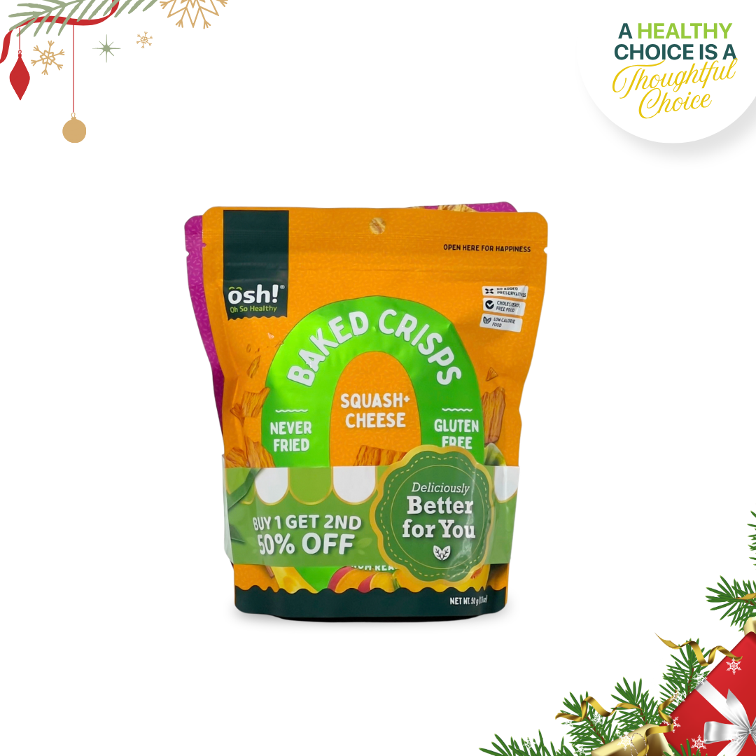 OSH! Savory Crisps Squash 50g + Fruit Crisps Jackfruit 40g (50%) Bundle