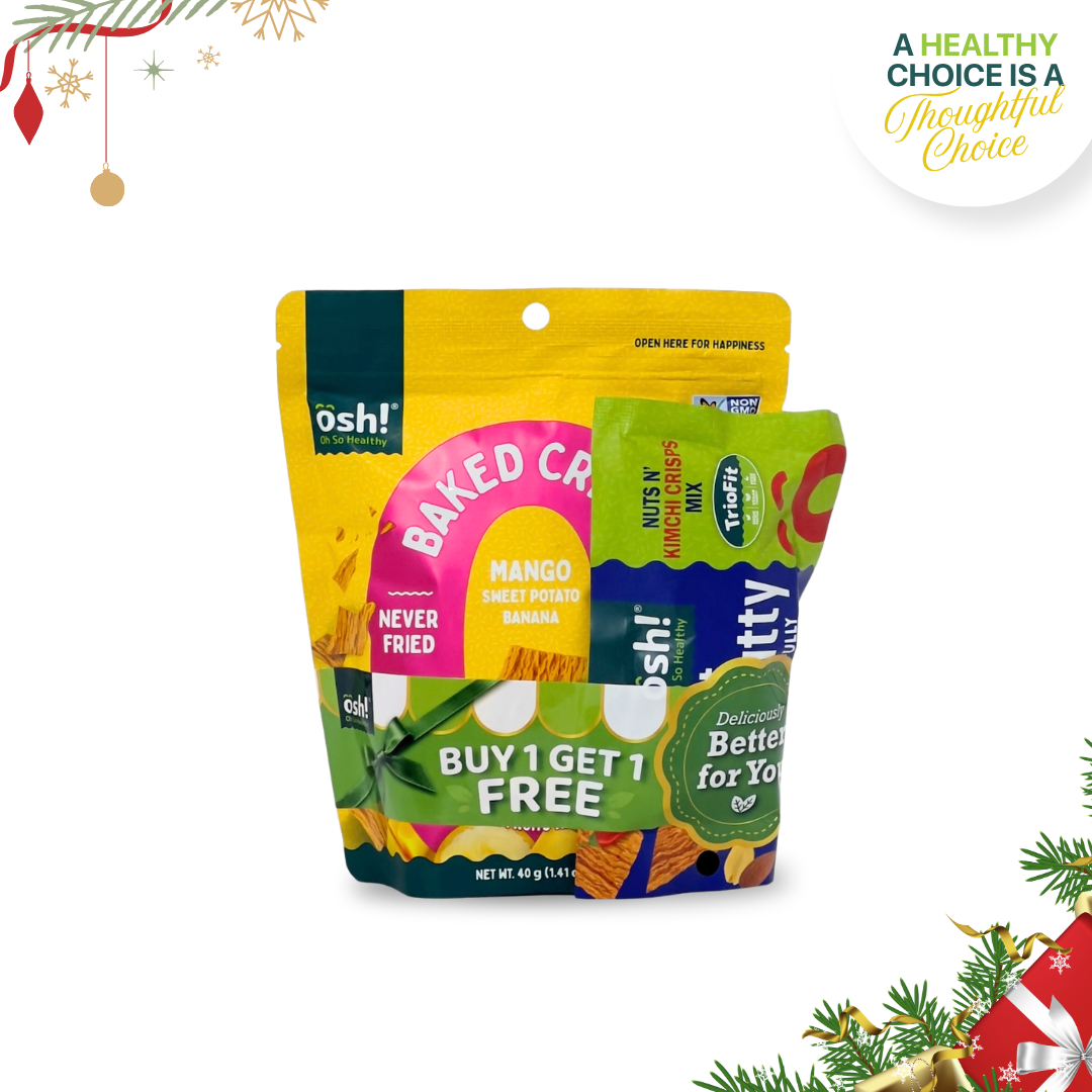 OSH! Fruit Crisps Mango 40g & Get Nutty Spicy 28g Bundle