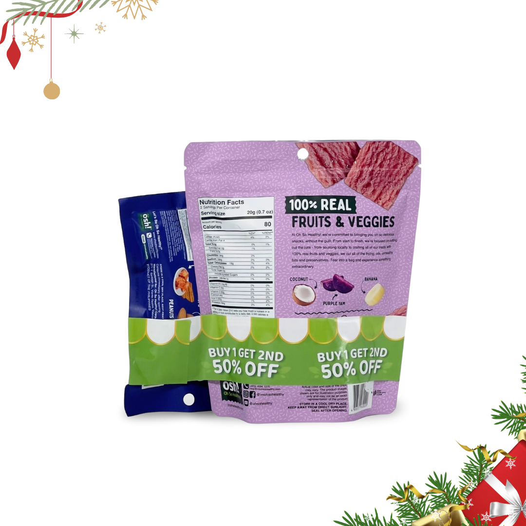 OSH! Fruit Crisps Coconut 40g & Get Nutty Spicy 28g Bundle