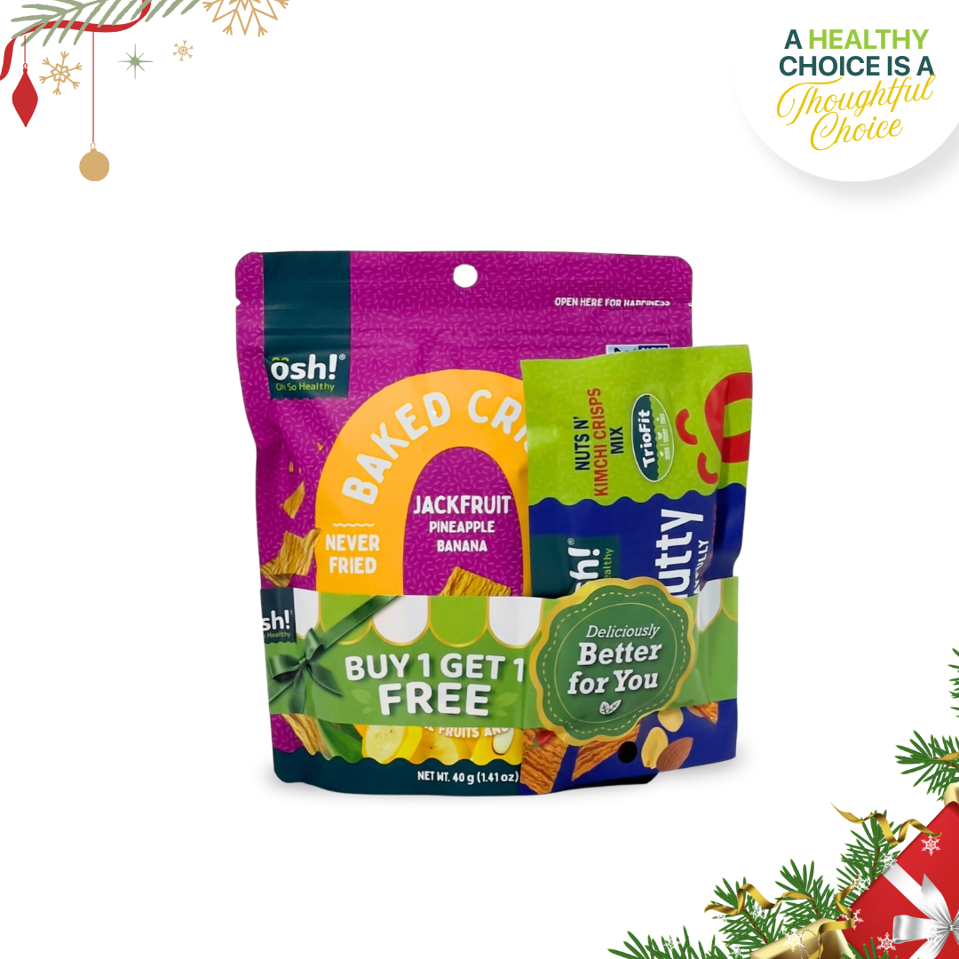 OSH! Fruit Crisps Jackfruit 40g & Get Nutty Spicy 28g Bundle