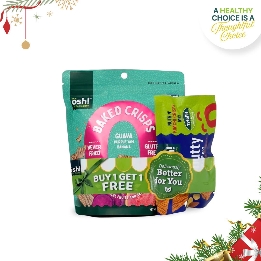 OSH! Fruit Crisps Guava 40g & Get Nutty Spicy 28g Bundle