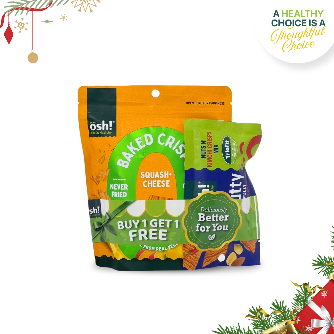 OSH! Savory Crisps Squash 50g and Get Nutty Spicy 28g Bundle