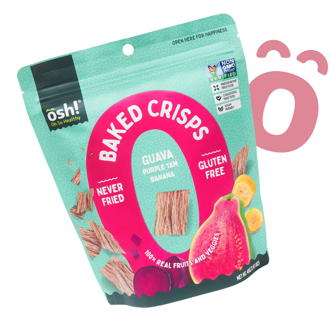 front view with favicon guava purple yam banana fruit crisps healthy snacks