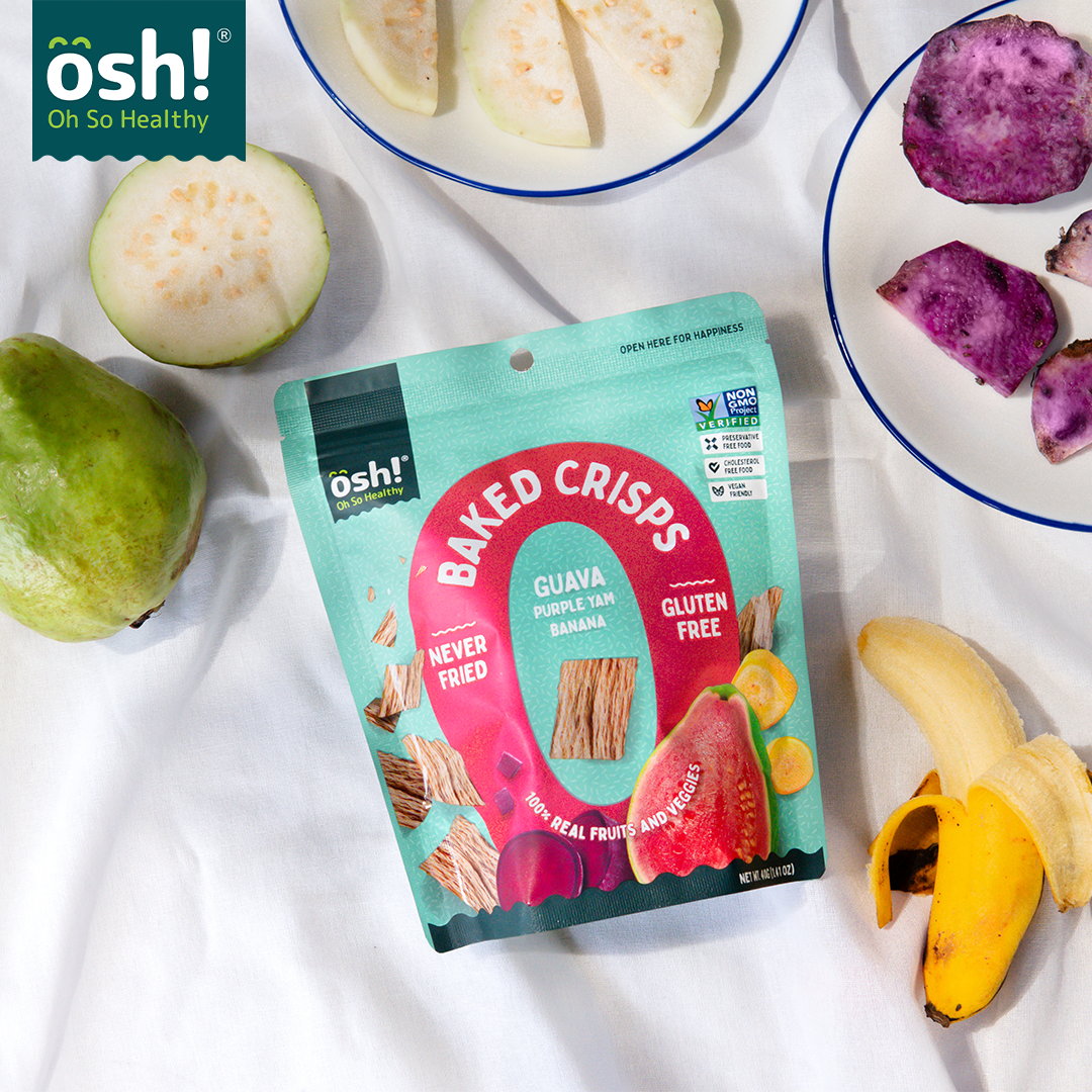 OSH! Guava Purple Yam Banana Crisps 40g Pack of 3