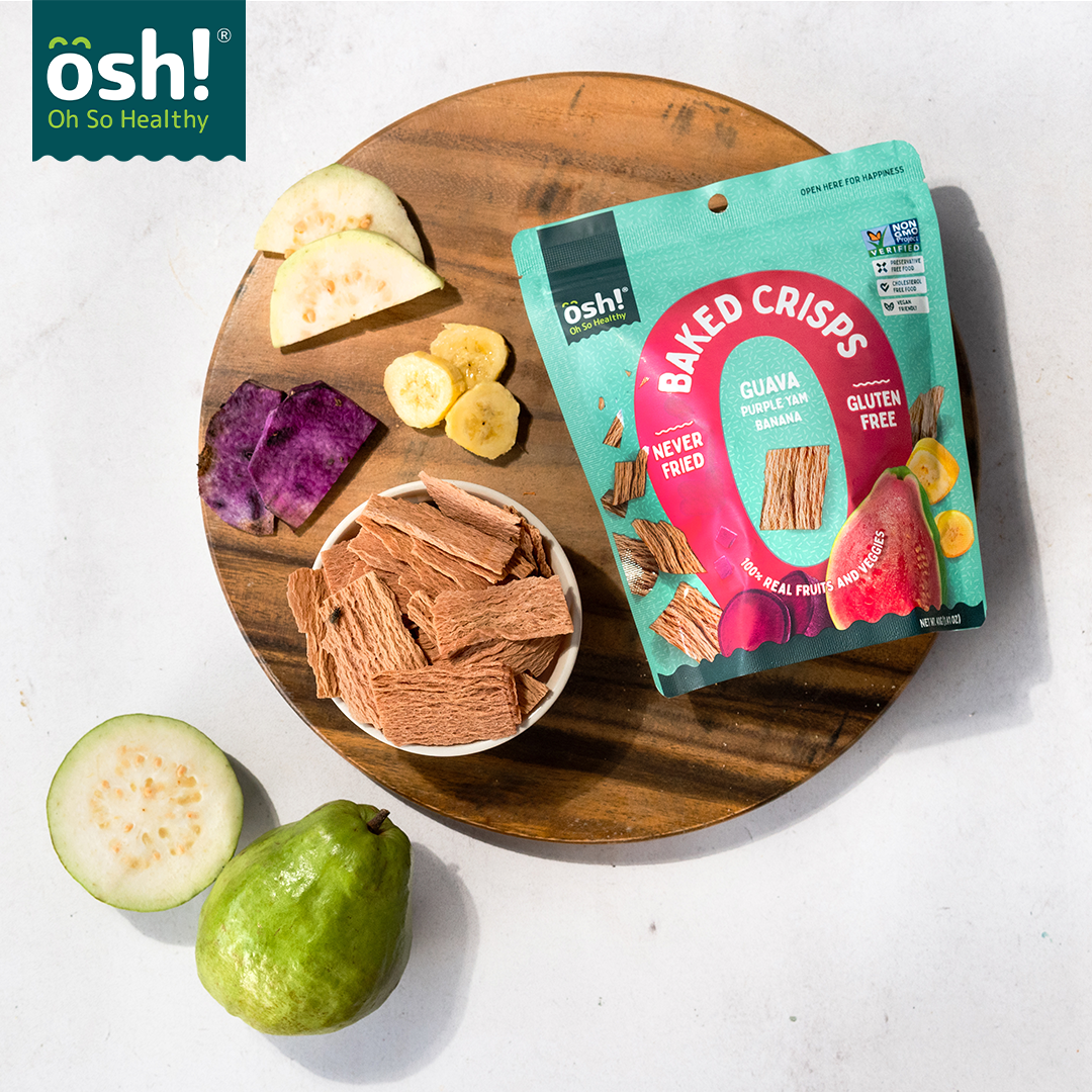 OSH! Guava Purple Yam Banana Crisps 40g Pack of 3