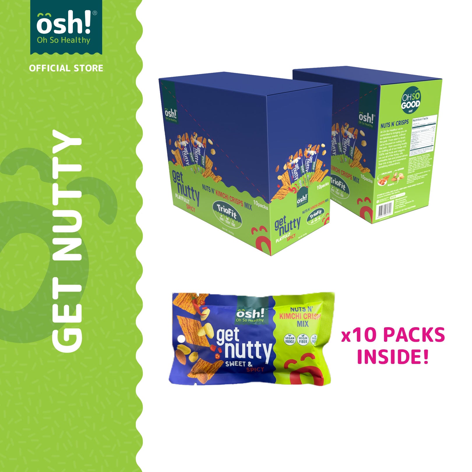 OSH! Get Nutty Fruity Mixed Nuts & Crisps Fruity & Savory 25g