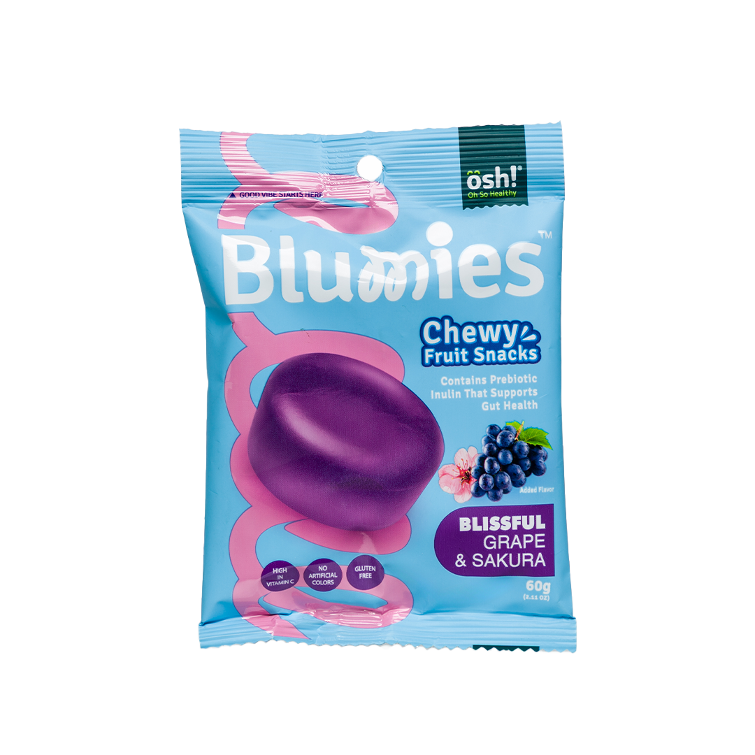 Blumies Chewy Fruit Snacks Blissful Grape & Sakura 60g x 16 Packs