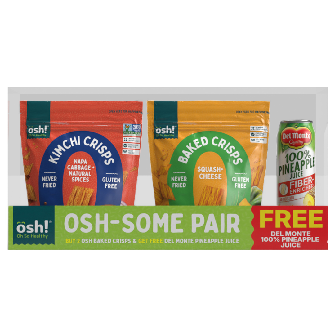 OSH! Buy 2 BC Fruity (Kimchi 50g, Squash Cheese 50g) Get Free 1x DMPJ
