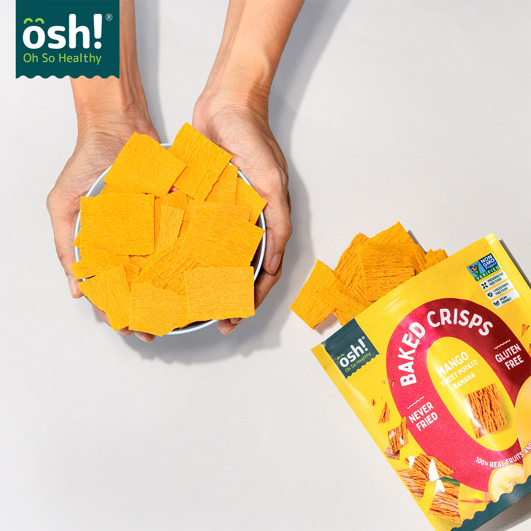 OSH! Mango Sweet Potato Banana Fruit Crisps 40g Pack of 3