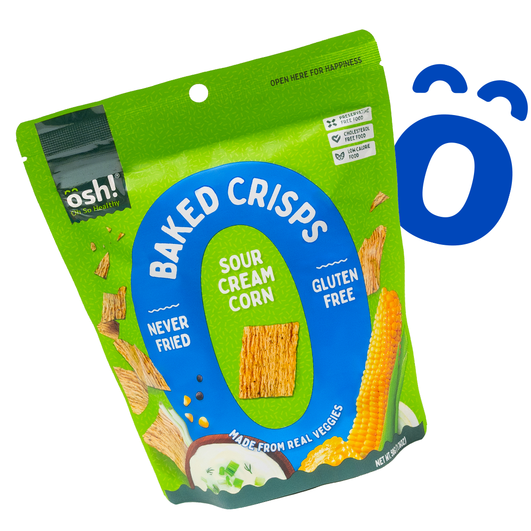 OSH! Sour Cream Corn  Crisps 50g