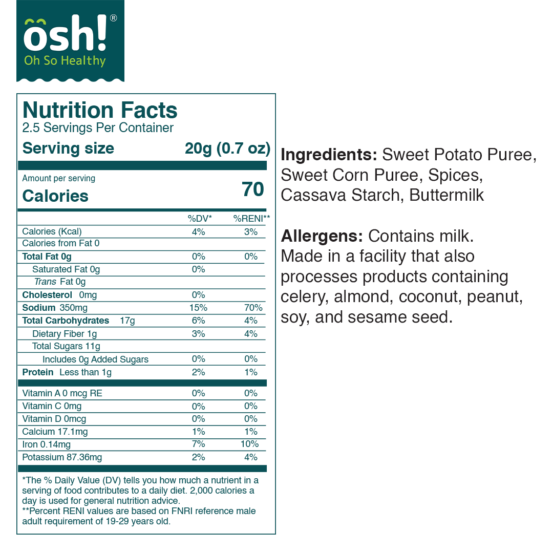 OSH! Sour Cream Corn Crisps  50g Pack of 3